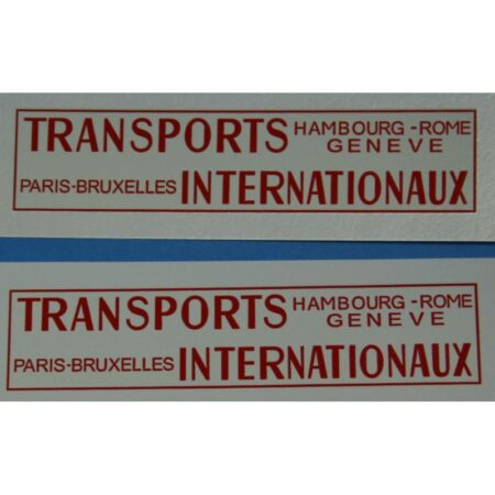 127 - Décalcomanie pour UNIC Lautaret "Transports Internationaux"
