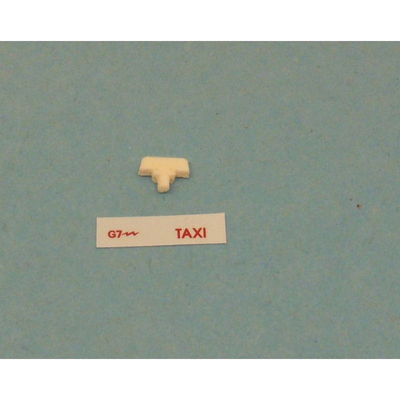 1400 - Peugeot 404 taxi G7 - Emblème taxi blanc avec transfert/G7/Taxi