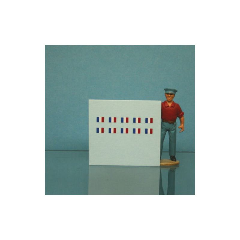 Drapeau bleu-blanc-rouge pour véhicules militaires Unimog/Berliet/Half-track - le jeu